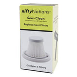 3 pc Replacement Filters SewClean Portable Vacuum