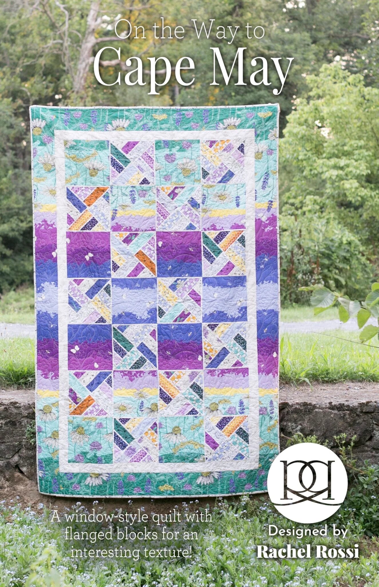 On the way to CApe May, with Bee Haven from Benartex, twin size quilt kit.