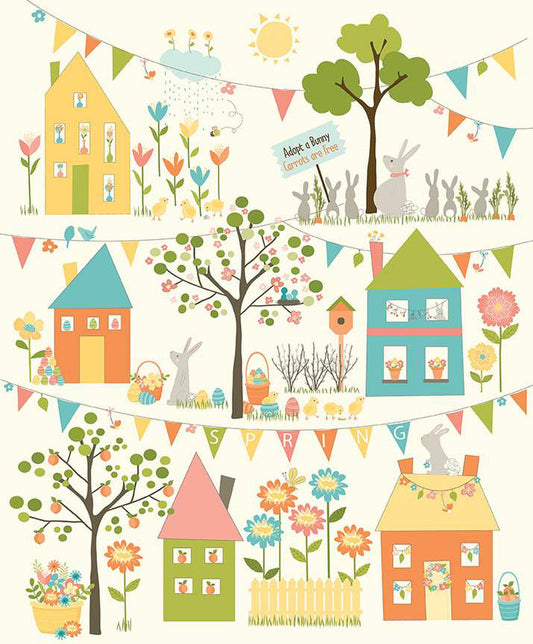 Spring's in Town Panel by Riley Blake