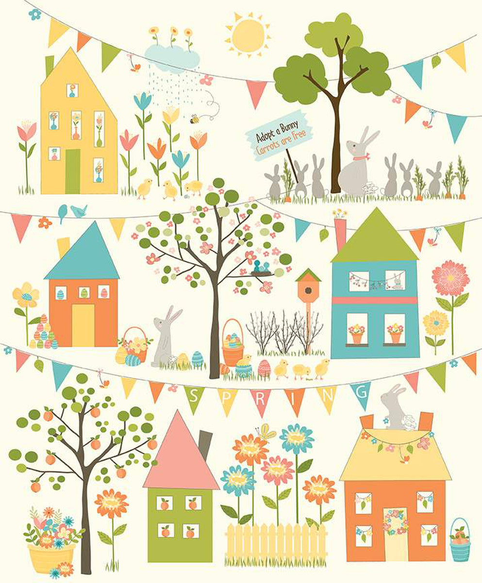 Spring's in Town Panel by Riley Blake