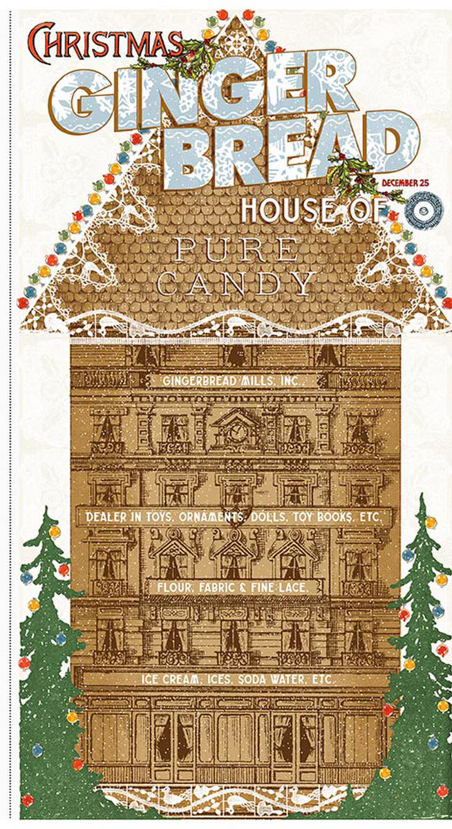 Gingerbread Gingerbread House Panel from Riley Blake