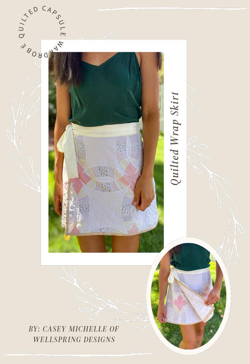 Casey Cometti Quilted Wrap Skirt Pattern, Printed Pattern Packet