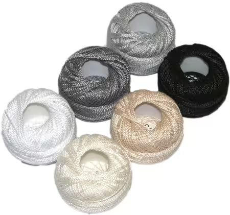 Presencia Pearl Cotton Size 8 Thread Sampler Pack Neutral