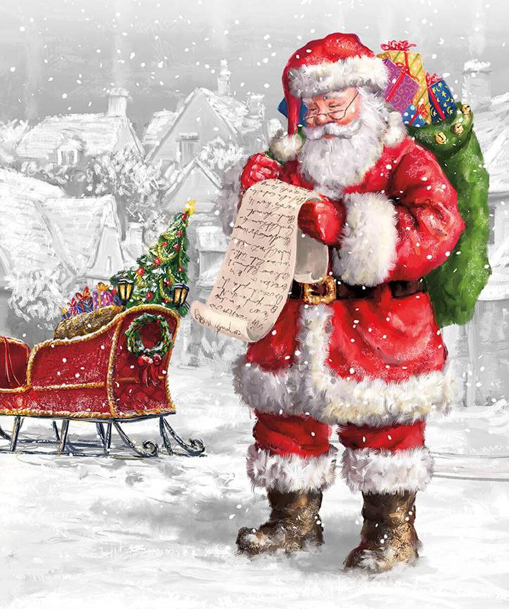 More Christmas Wishes Santa's List Panel