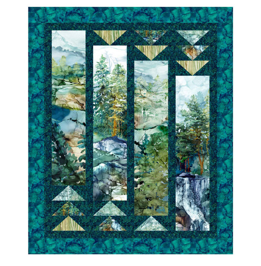 Ingots Quilt Kit with Cedarcrest Falls from Northcott