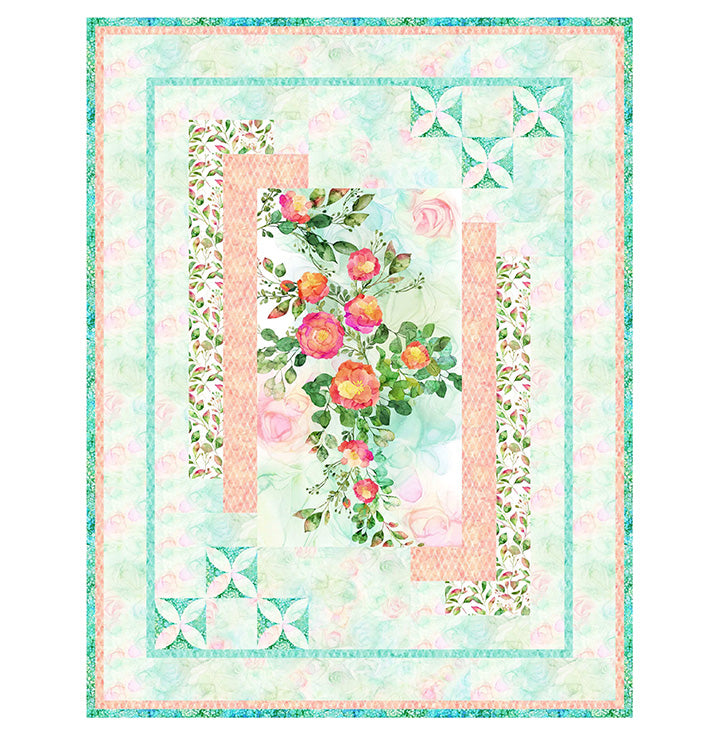 Pre Order, Veranda Trellis Quilt Kit from Northcott, Pre Order Ships Nov/Dec