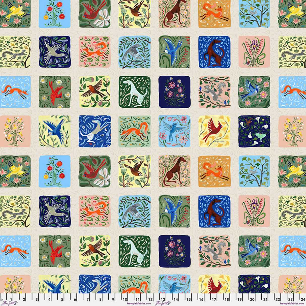 Storytellers Patchwork - Tile || Backyard Wonder by the yard