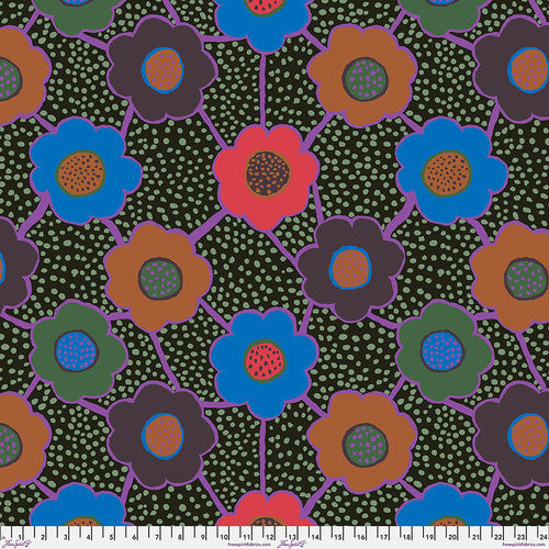 Floral Connections - Dark || August 2025 Kaffe, by the yard