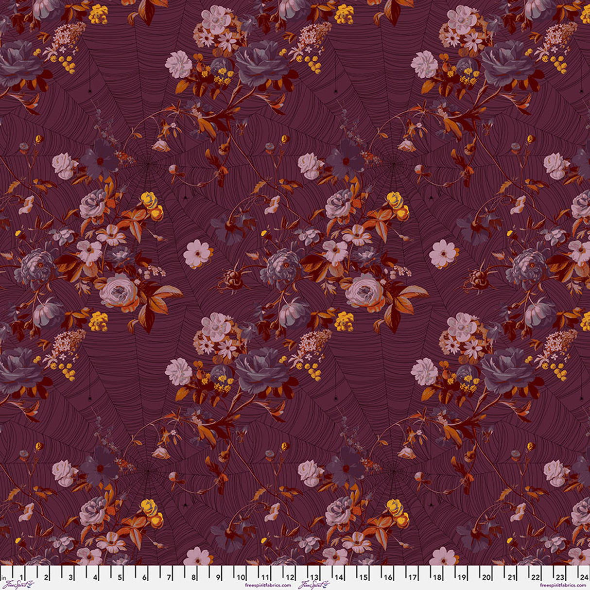 Vining - Cabernet || Enrapture by the yard from Guicy Guice for FreeSpirit Fabrics