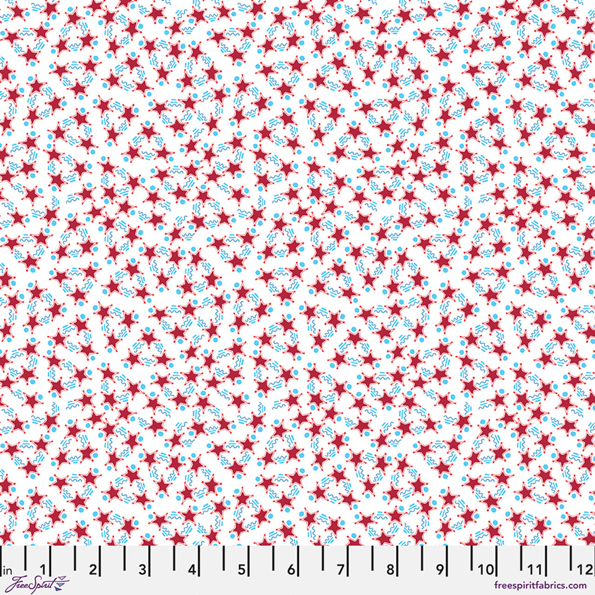 Stars, Stripes & Squiggles - White || Happy Birthday, America by Mary Engelbreit