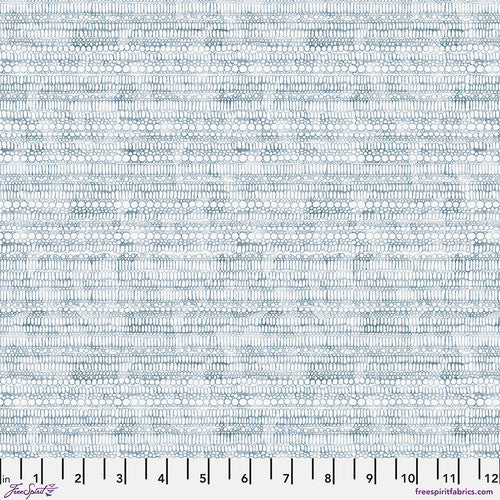 SM Pebble - Stone Blue || Brushstrokes by the yard