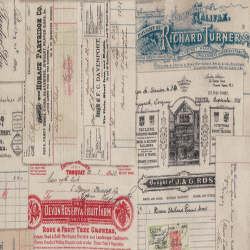 Tim Holtz, Eclectic Elements, Vintage Receipts - Multi || Foundations