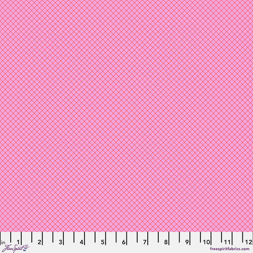On the Grid - Bubblegum || Tula Pink True Colors by the yard