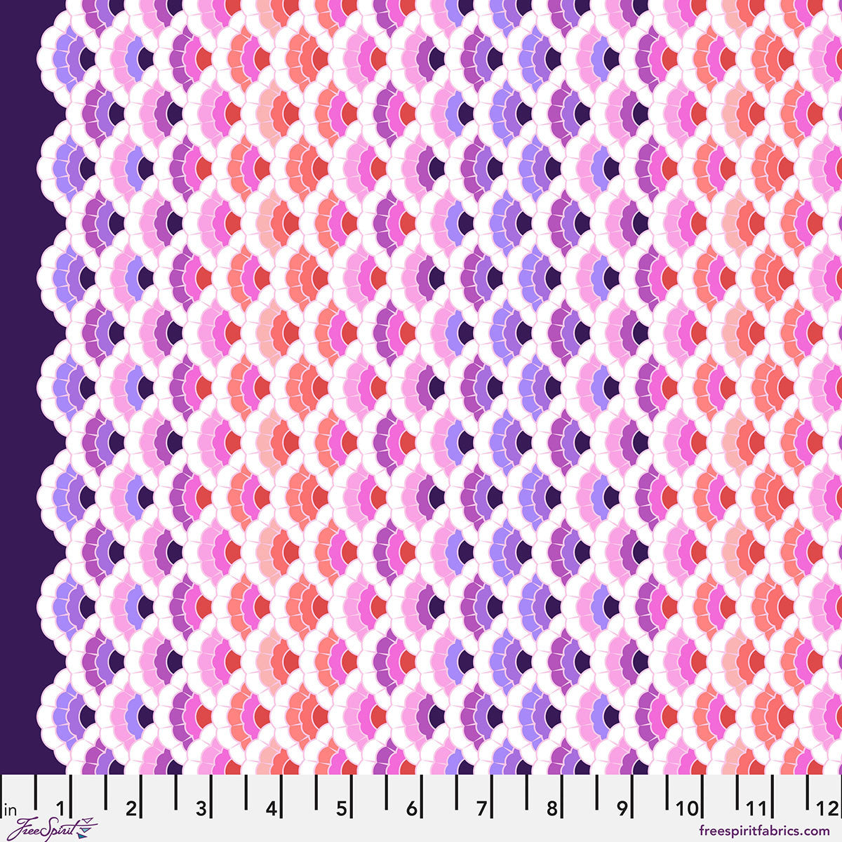 Aquatic Lace - Ultraviolet || Floral Reef Tula Pink by the yard