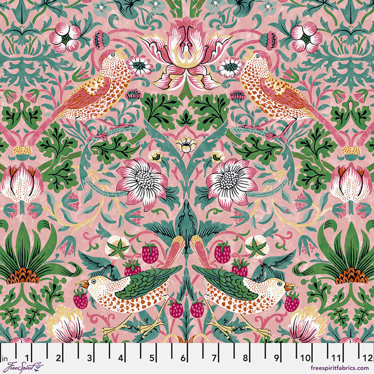 Strawberry Thief - Blush || Bedford Park from William Morris by the yard