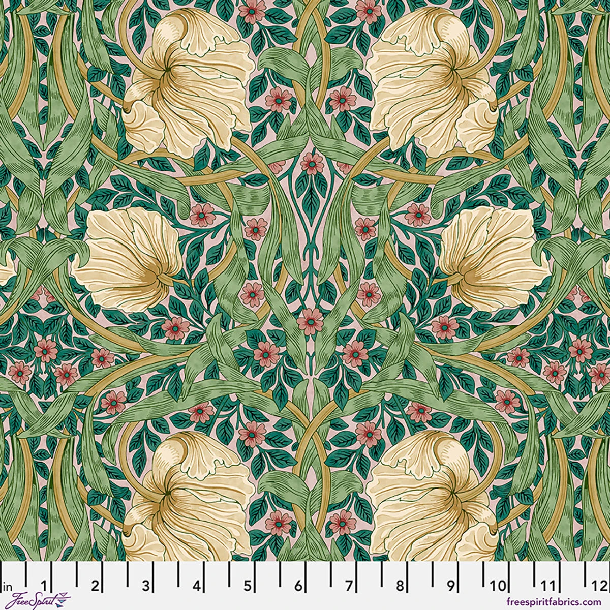 SM Pimpernel - Citrus Sage || Lodden, by the yard from William Morris