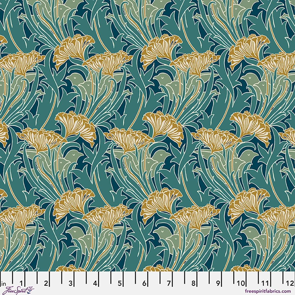 Laceflower - Teal || Lodden, by the yard from William Morris (Copy)