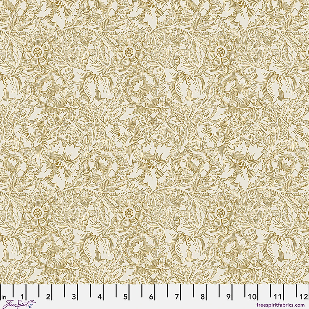 Pure Poppy - Pearwood || Lodden, by the yard from William Morris
