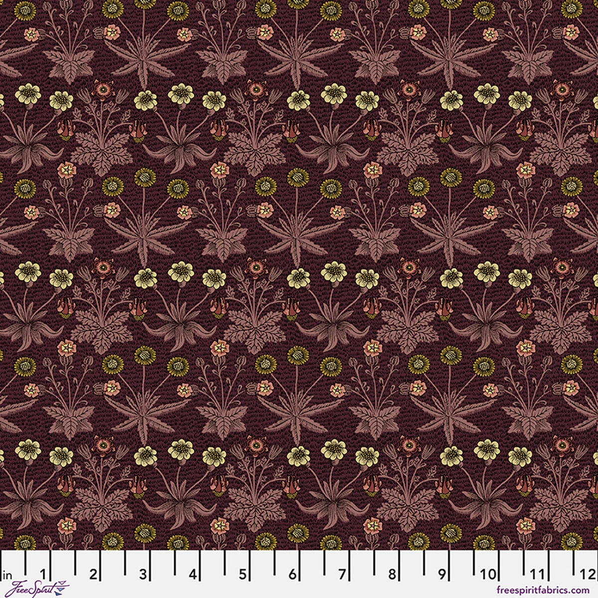 Daisy Fields - Madder || Lodden, by the yard from William Morris