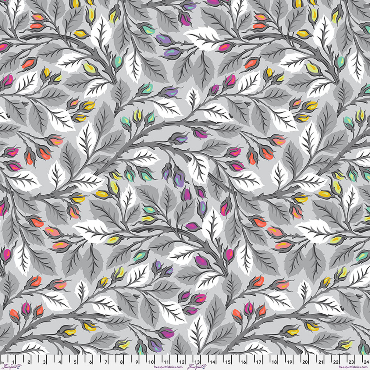 Backing Fabric 108" - Best Buds - Fog || Graywork by the yard Pre Order ships late Oct 2025