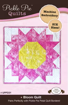 Bloom Quilt In the Hoop Machine Embroidery Design Set Pattern