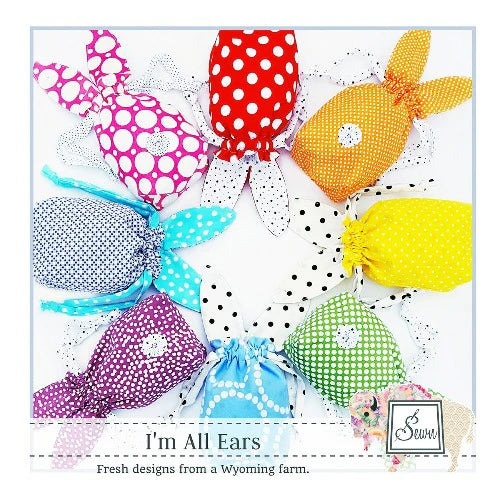 I'm all ears printed bunny drawstring bag pattern