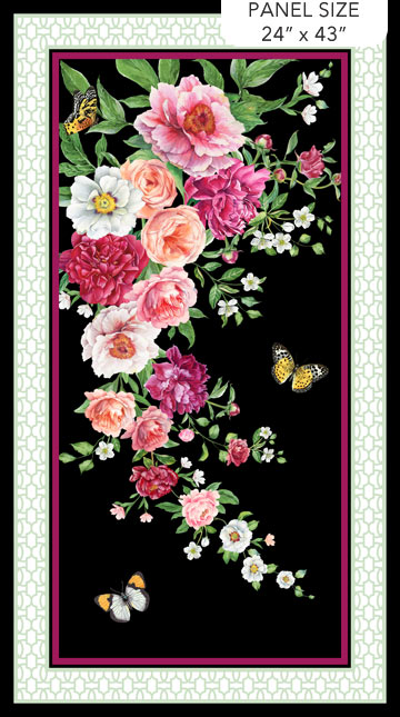 Blush by Northcott- Floral Panel