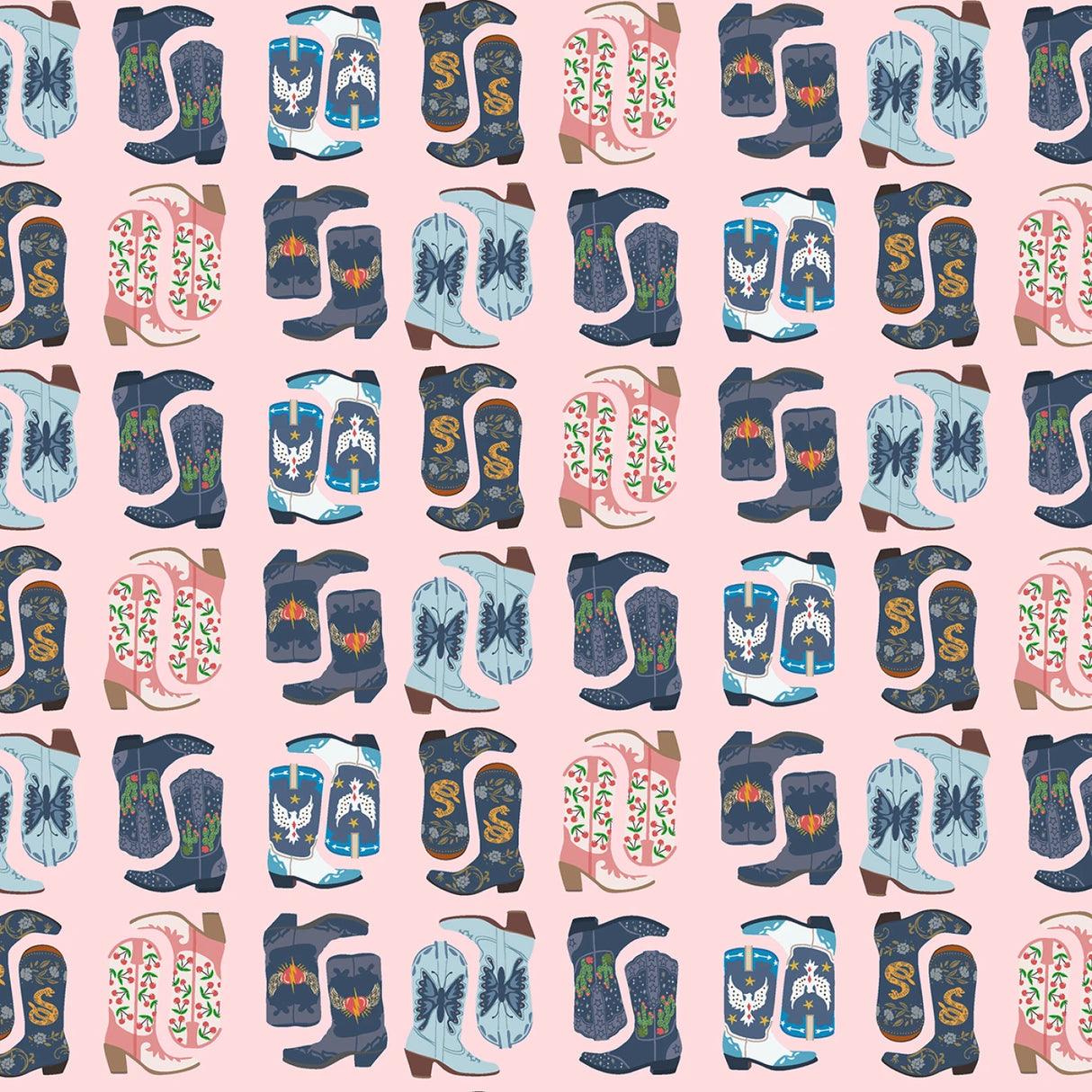 Blush Dancing Boots by the yard
