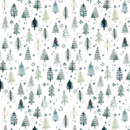 White Christmas Trees