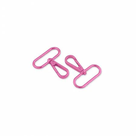 Tula Pink 1.5" Swivel Hooks Set of 2 Pink Hardware