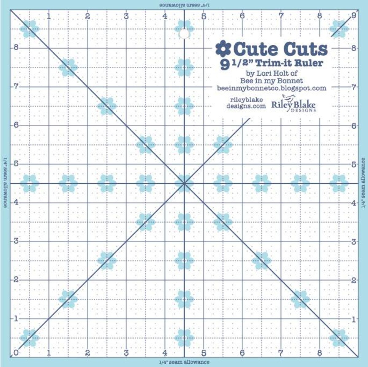 Lori Holt Cute Cuts™ Trim-it™ Ruler 9 1/2" x 9 1/2
