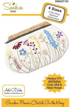 Garden Flower Clutch Machine Embroidery Pattern