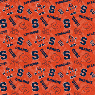 NCAA-Syracuse Tone On Tone Cotton by the yard