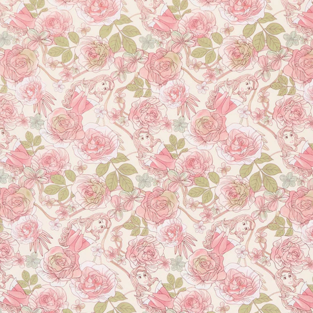 Disney Princess Aurora Rose Dream Pink by the yard