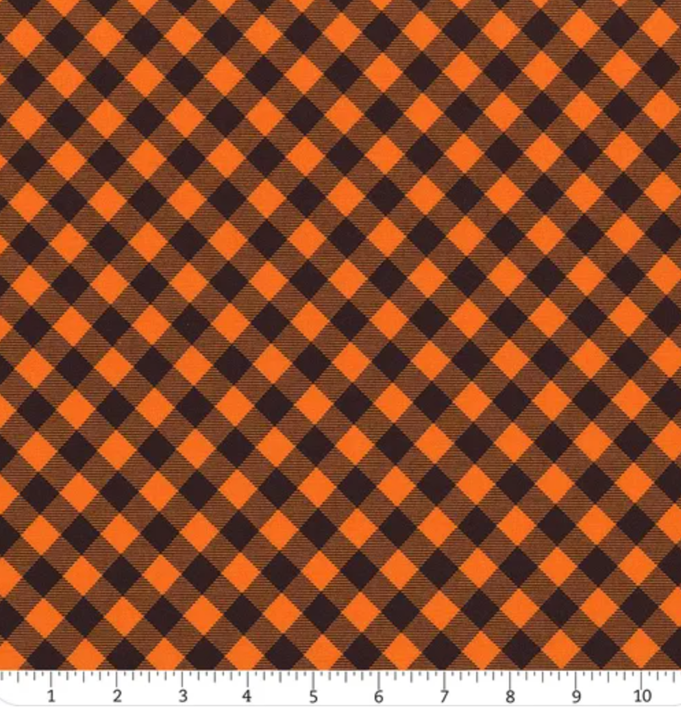 Henry Glass Priscilla's Pretty Plaids Orange 9300 39 by the yard