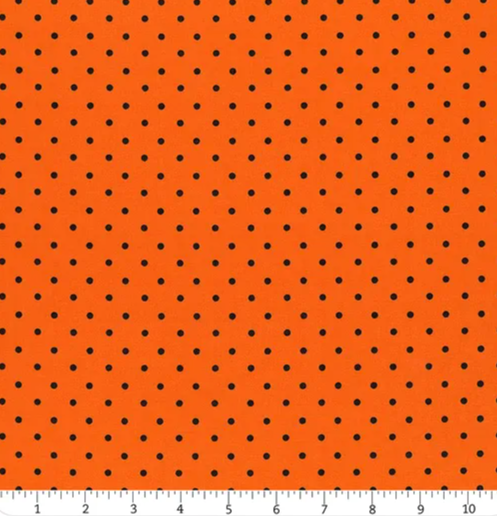 Henry Glass Priscilla's Polkas Orange 1028 39 by the yard