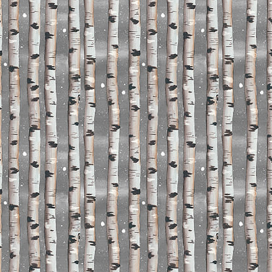 It's Christmas Time Gray Birch Trees 3469 90 by Blank by the yard