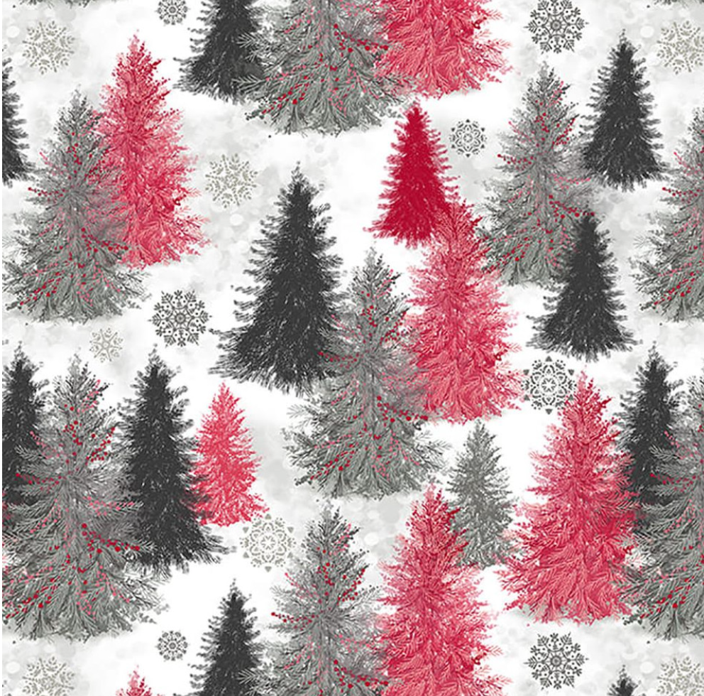 Holiday Style Pine Trees 3392 90 by Blank by the yard