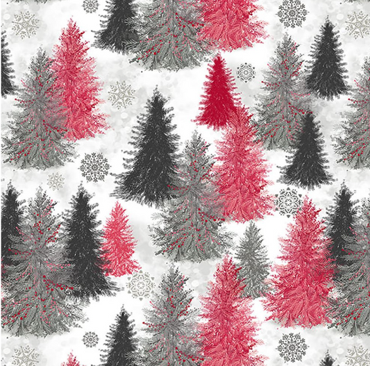 Holiday Style Pine Trees 3392 90 by Blank by the yard