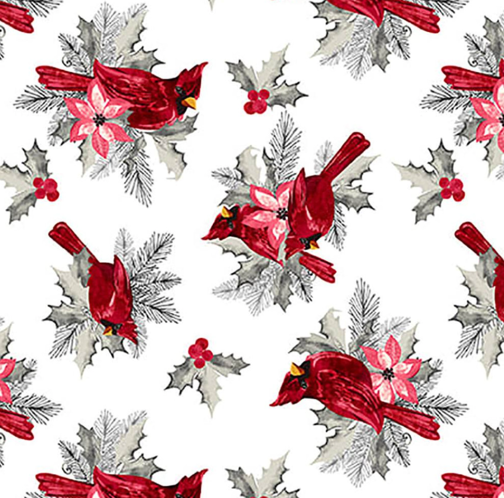 Holiday Style Red Cardinals 3395 01 by Blank by the yard