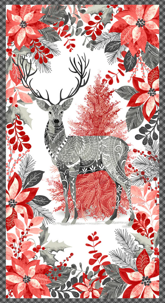 Holiday Style Christmas Deer Panel 3400P 01 by Blank