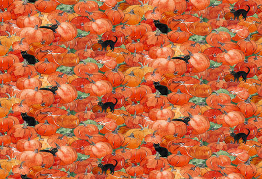 Toil & Trouble Orange Pumpkins by Clothworks by the yard