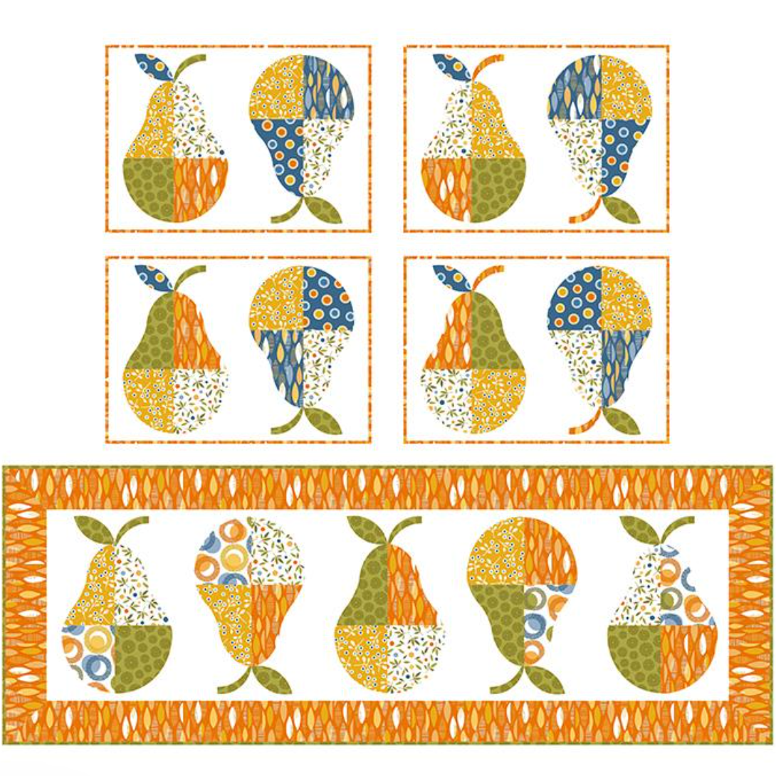 Share The Pears Table Runner and Placemats Pattern