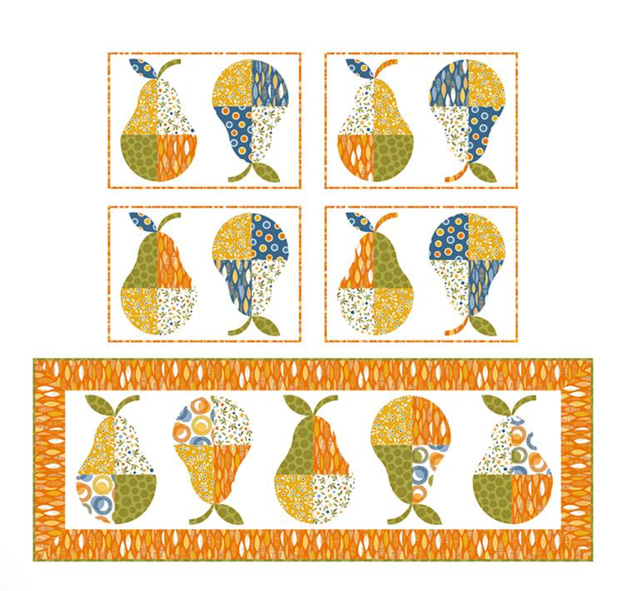 Share the Pears Table Runner and Placemats Kit