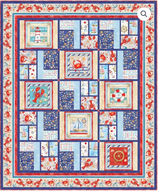 Seaside Mosaic Quilt Kit from Benartex