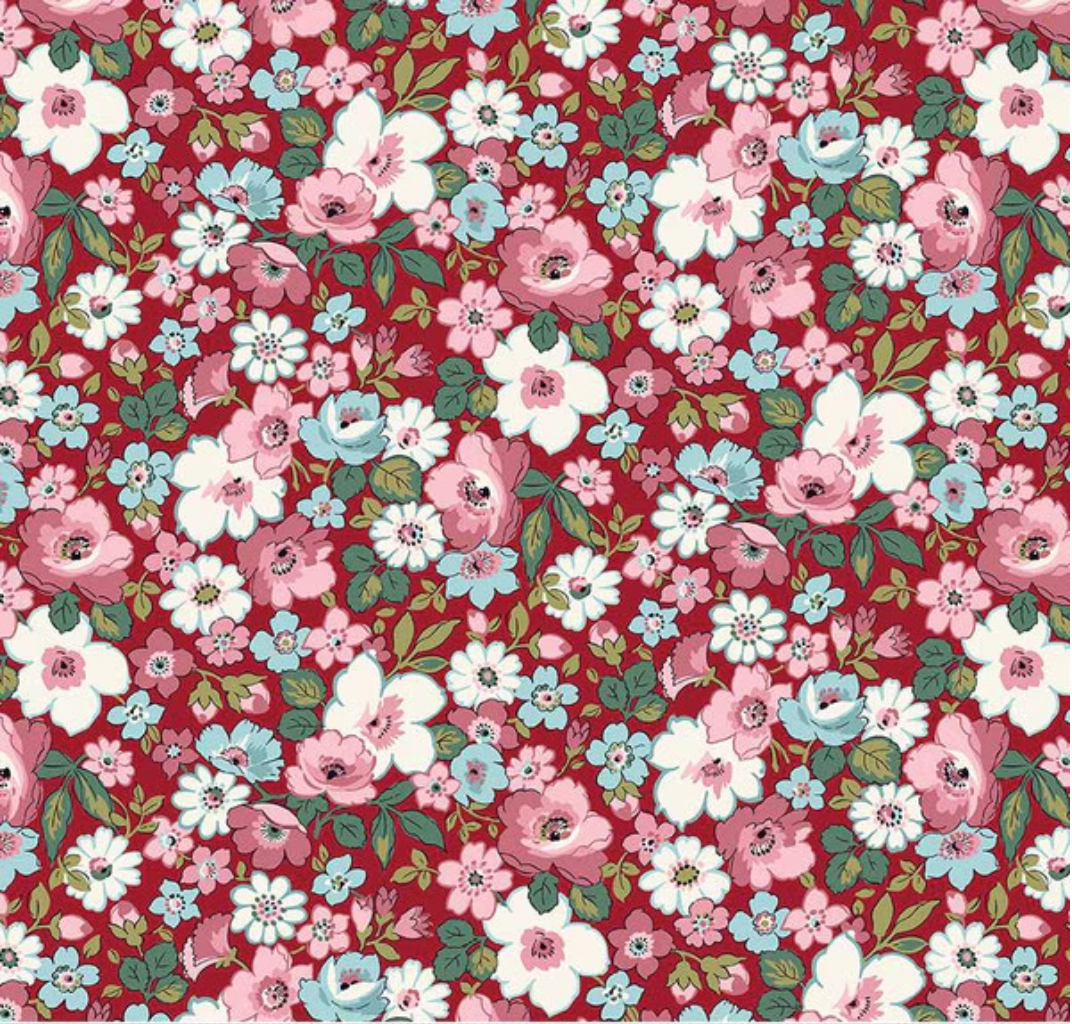 Liberty heirloom Collection 4 Hedgerow Bloom C, Liberty Fabrics for Riley Blake, by the yard