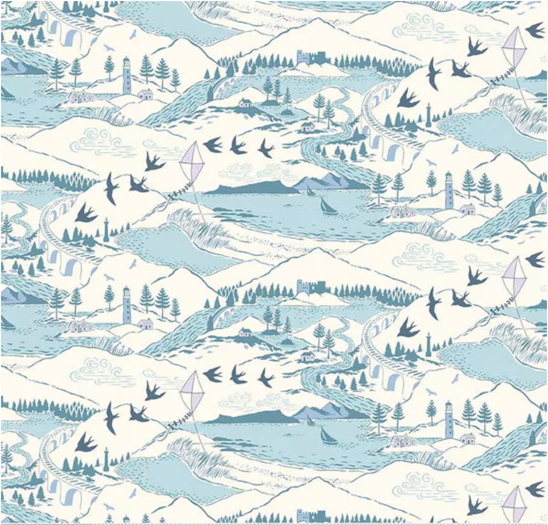 Postcard from the Highlands Highlands and Islands A -Liberty Fabrics for Riley Blake by the yard