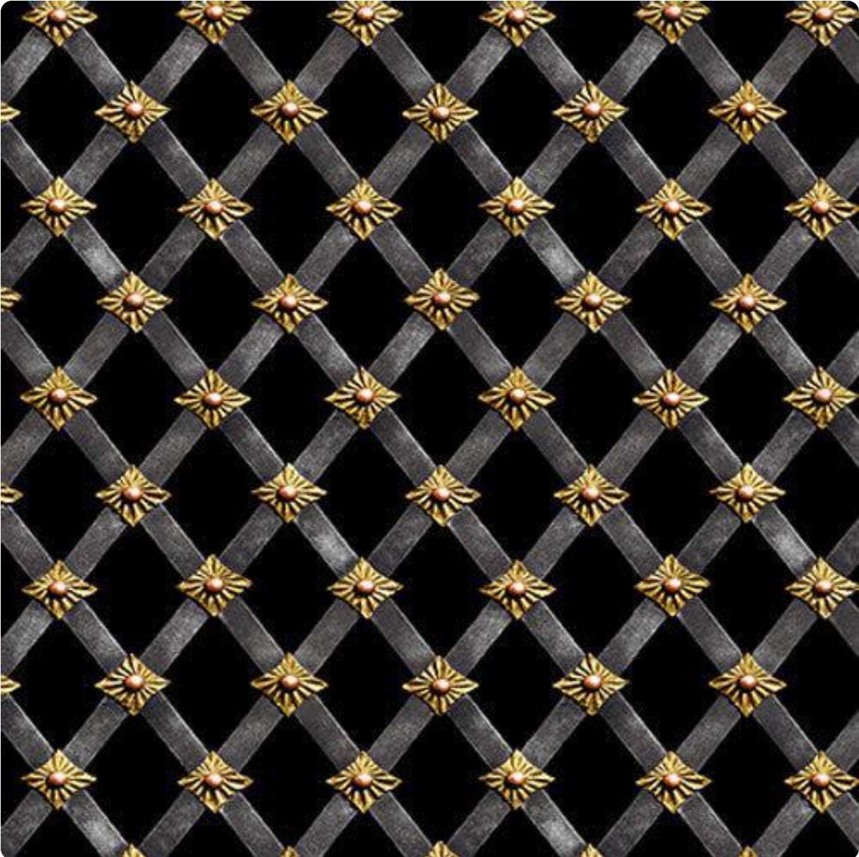 Full Steam Ahead Black Lattice Fabric by the yard.