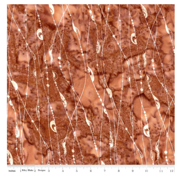 Expressions Batiks String Theory Sew Soft Rayon Coffee Cream by the yard