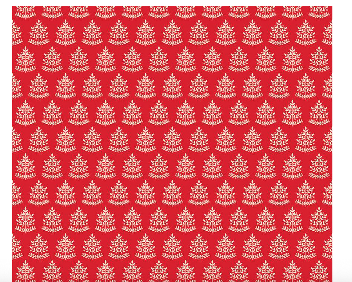 Glisten Trees Red from Riley Blake, by the yard